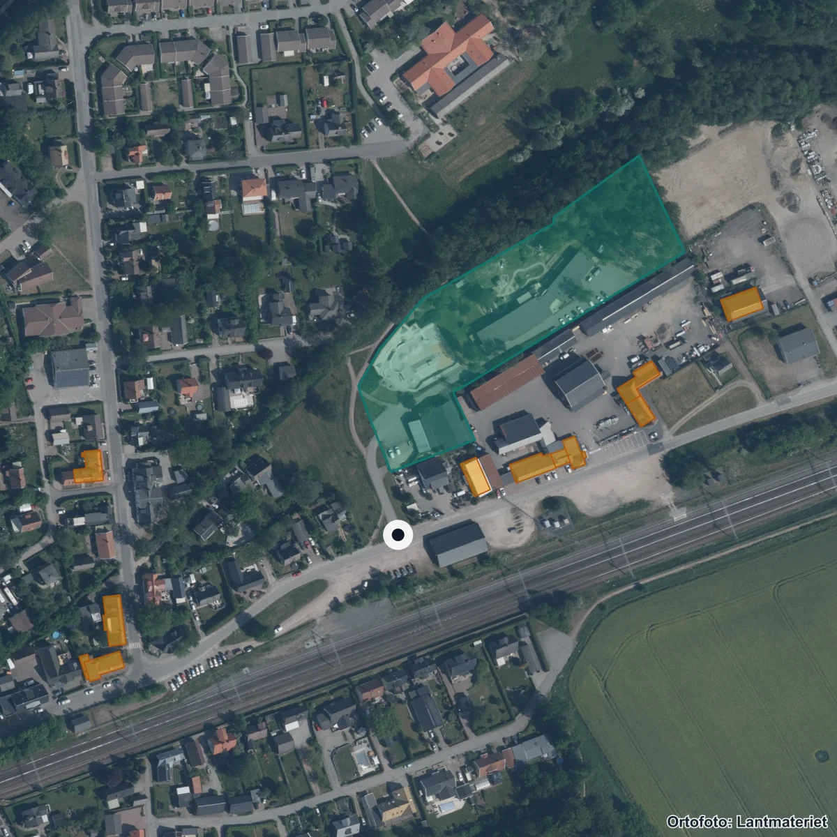 Flygbild över Förskola 114441, ortofoto från Lantmäteriet