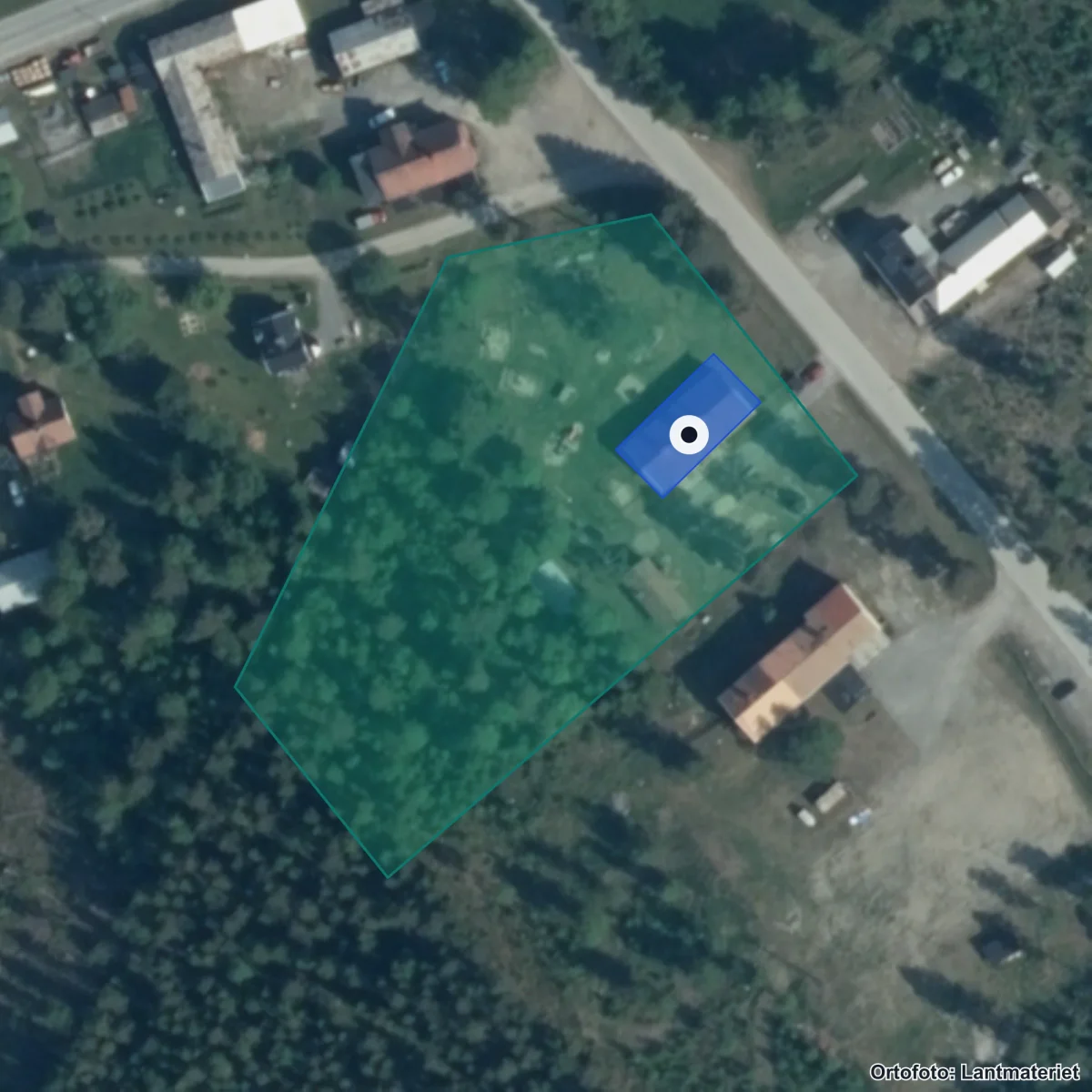 Aerial view of Föräldrakooperativet Busbua, orthophoto from Lantmäteriet
