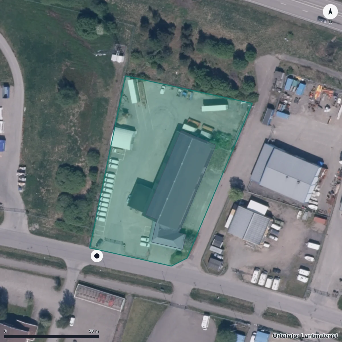 Aerial view of I Ur Och Skur Upptäckarna, orthophoto from Lantmäteriet
