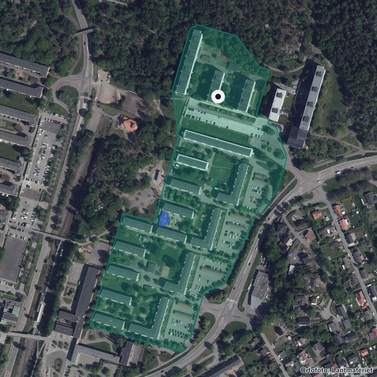 Flygbild över Stjärnor, ortofoto från Lantmäteriet