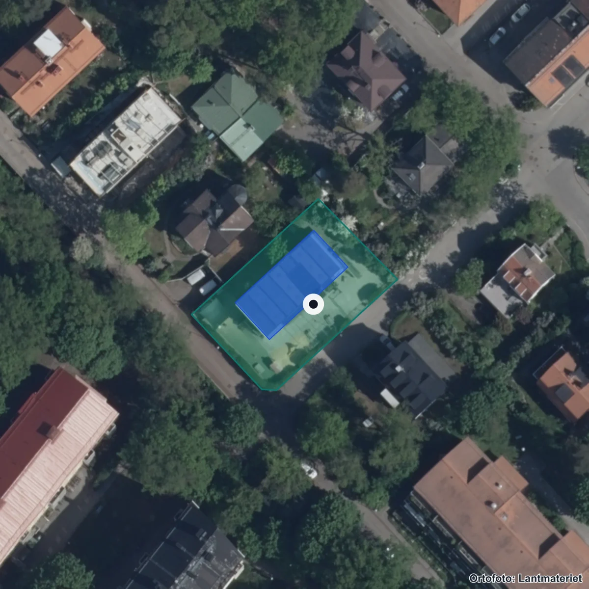 Flygbild över Förskola 167326, ortofoto från Lantmäteriet