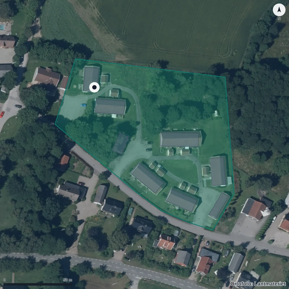 Aerial view of Personalkooperativet Solkullens Ek För, orthophoto from Lantmäteriet