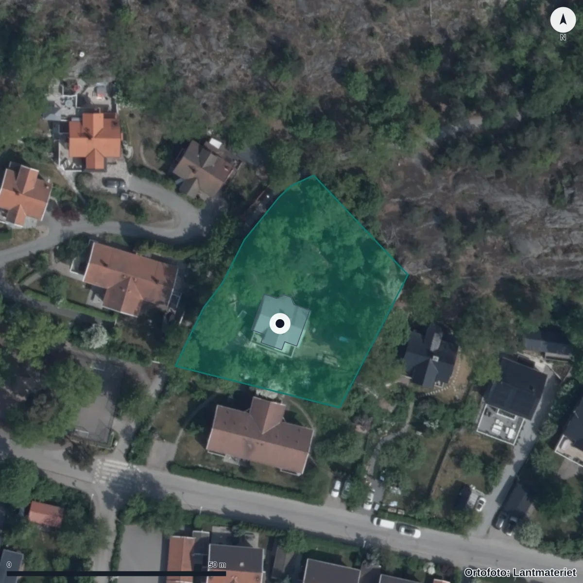 Aerial view of Föräldrakooperativet Vikdalens Barn Ekonomiska För, orthophoto from Lantmäteriet