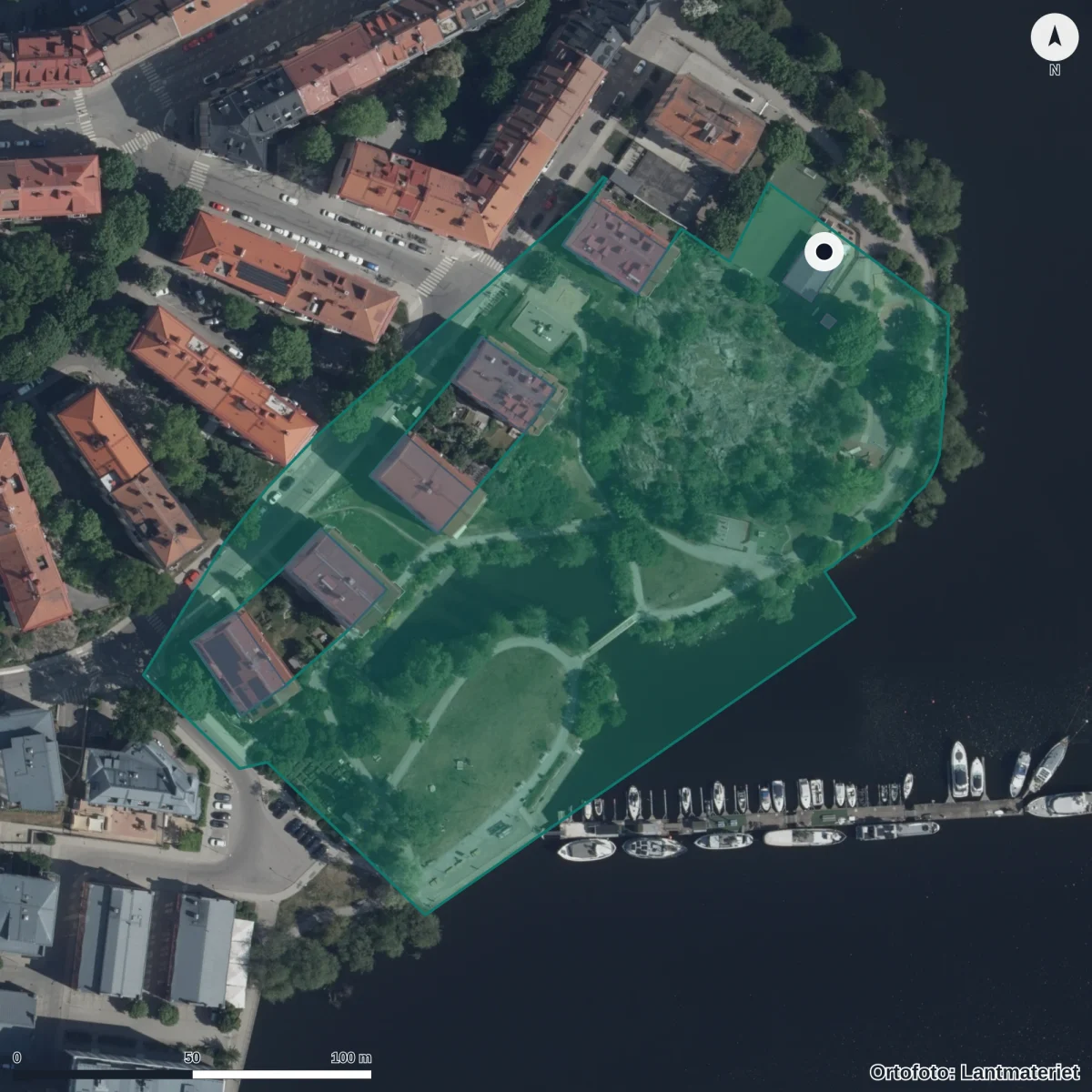 Flygbild över Förskola 191541, ortofoto från Lantmäteriet