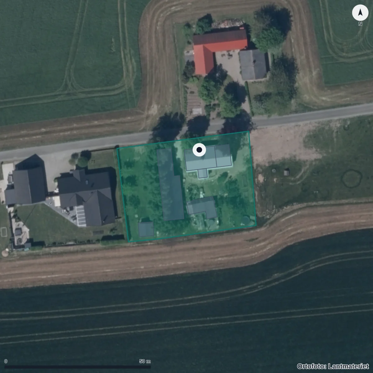 Flygbild över Bladlusen, ortofoto från Lantmäteriet