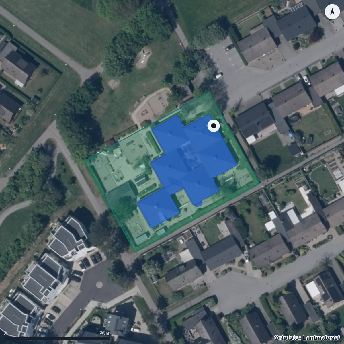 Aerial view of Erici, orthophoto from Lantmäteriet