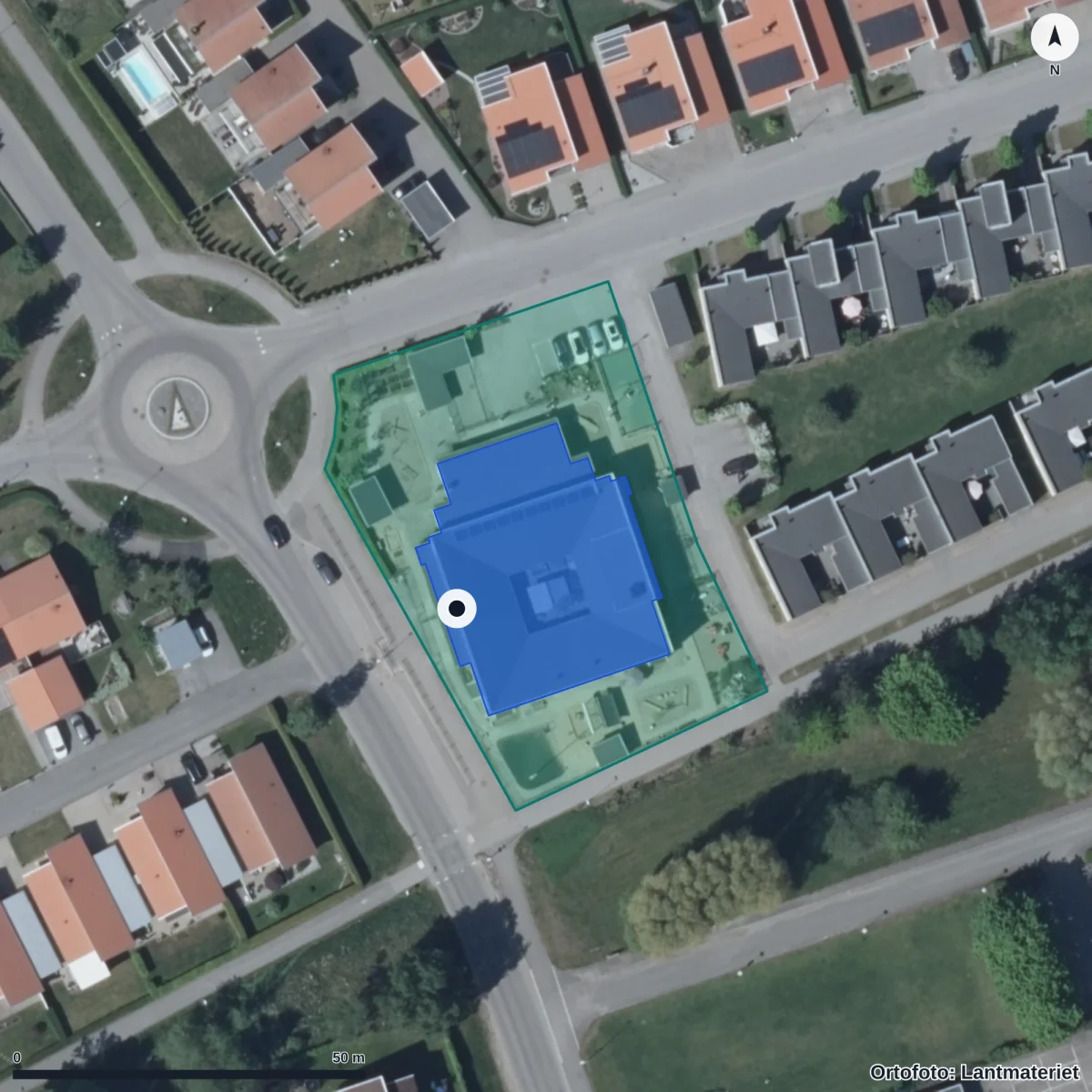 Aerial view of Regattan, orthophoto from Lantmäteriet