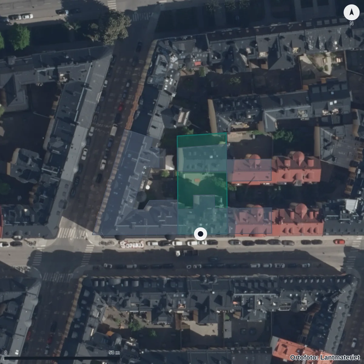 Flygbild över Förskola 273727, ortofoto från Lantmäteriet