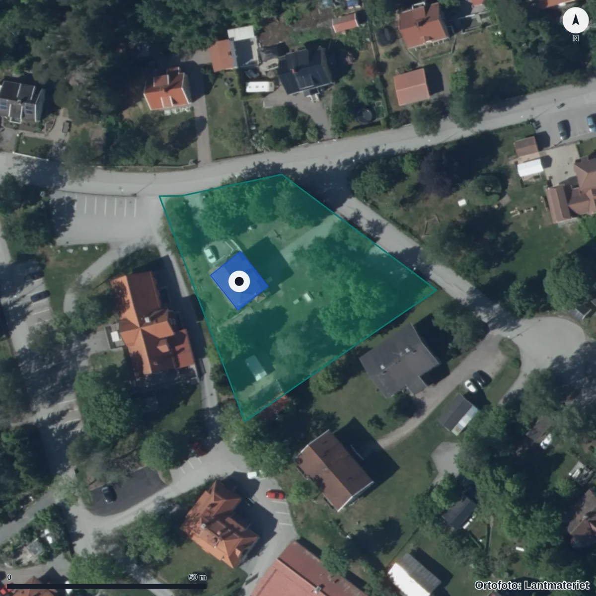 Flygbild över Trio Förskolor Ab-killevipp, ortofoto från Lantmäteriet