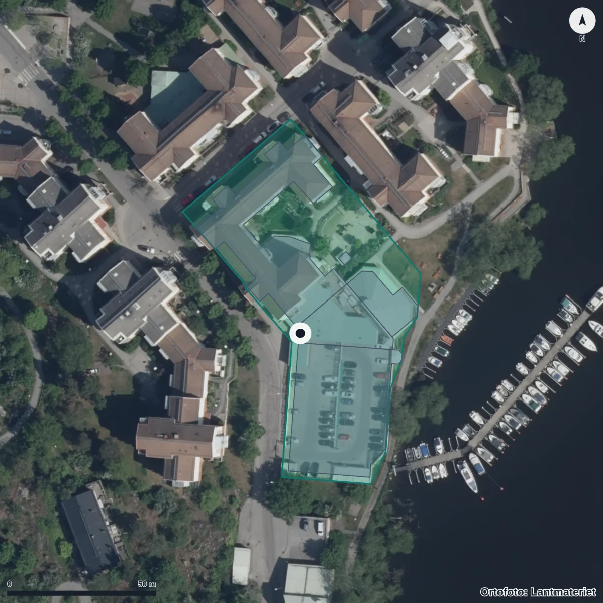 Aerial view of Förskolan Svartviksslingan 89, orthophoto from Lantmäteriet