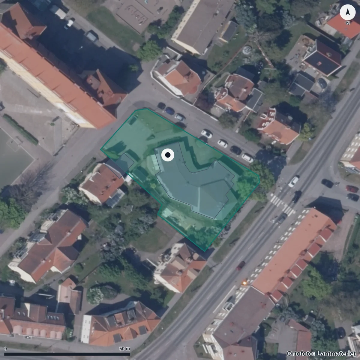 Flygbild över Skattkammaren, ortofoto från Lantmäteriet
