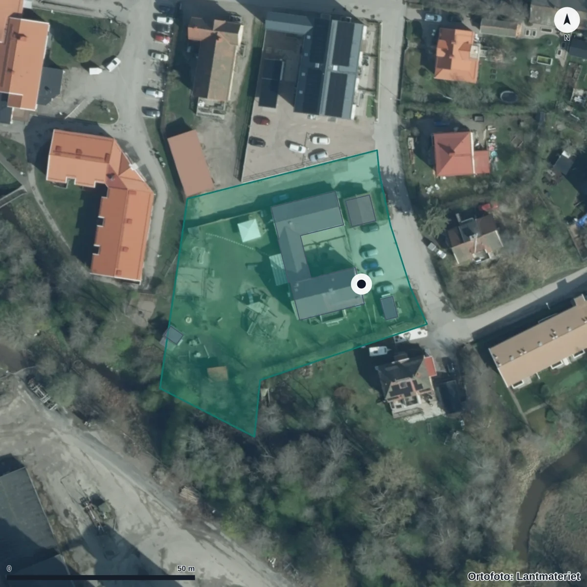 Aerial view of För Koop Framtiden, orthophoto from Lantmäteriet