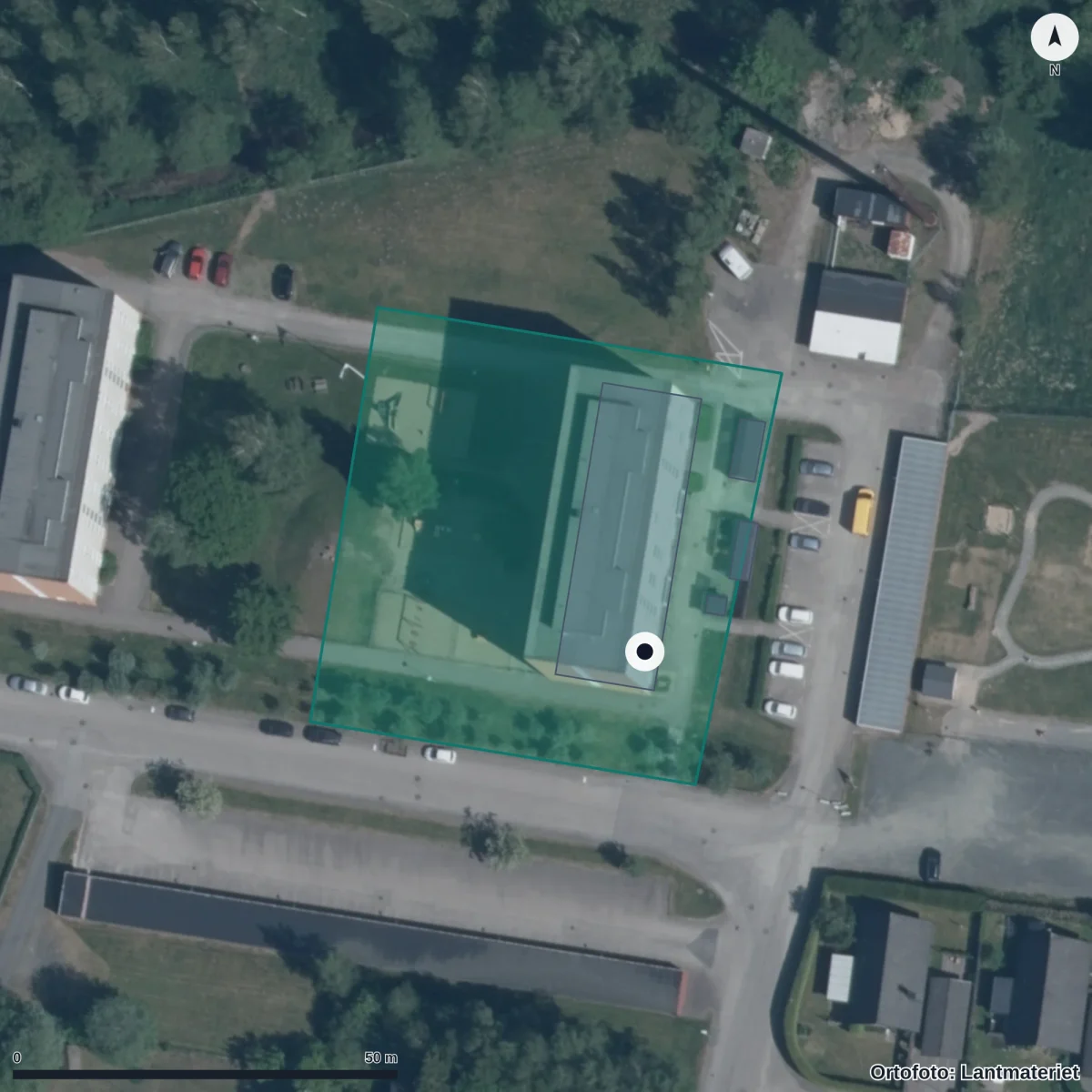 Aerial view of Nalle Puh, orthophoto from Lantmäteriet