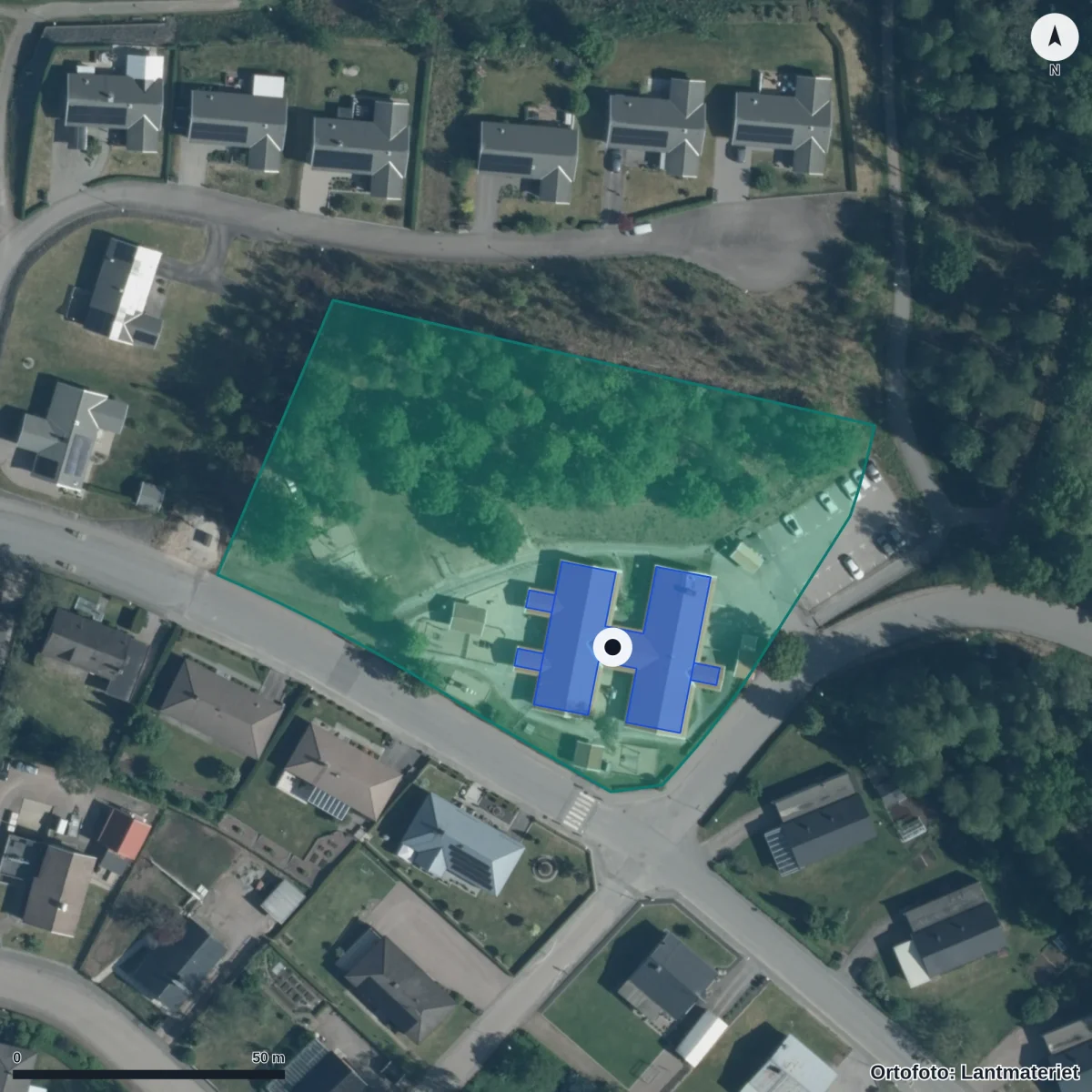 Flygbild över Järven, ortofoto från Lantmäteriet