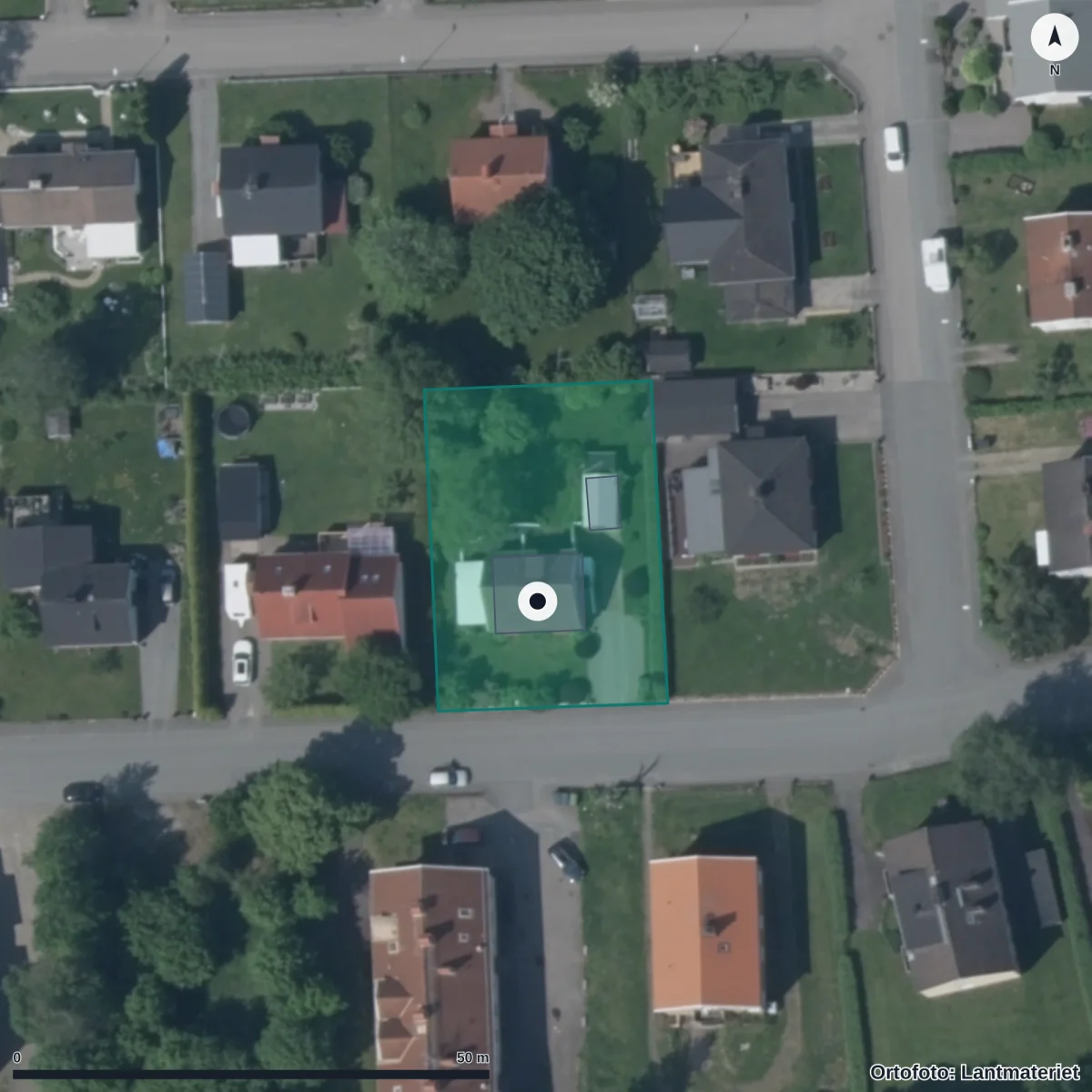 Aerial view of Förskolan Tuvan, orthophoto from Lantmäteriet