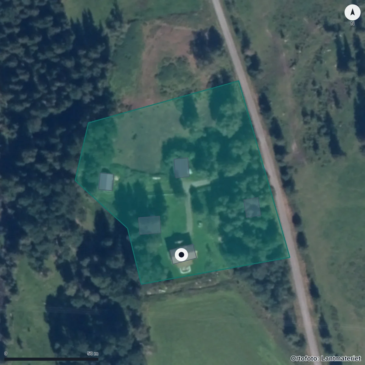 Aerial view of Solstrålens Förskola, orthophoto from Lantmäteriet