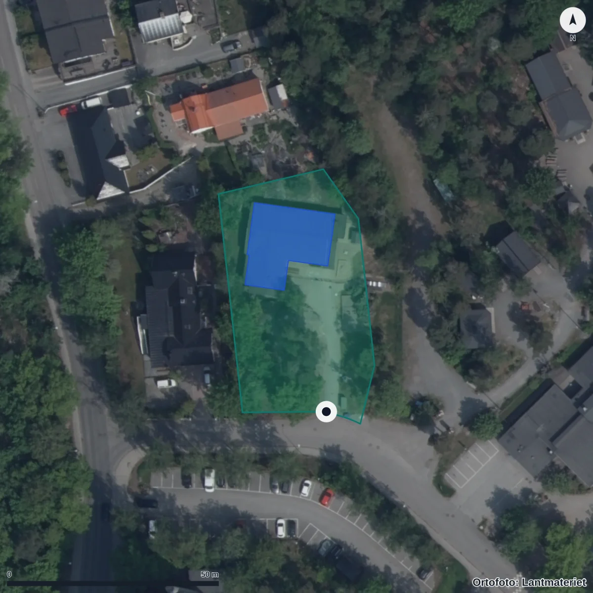 Flygbild över Trollhyddan AB, ortofoto från Lantmäteriet