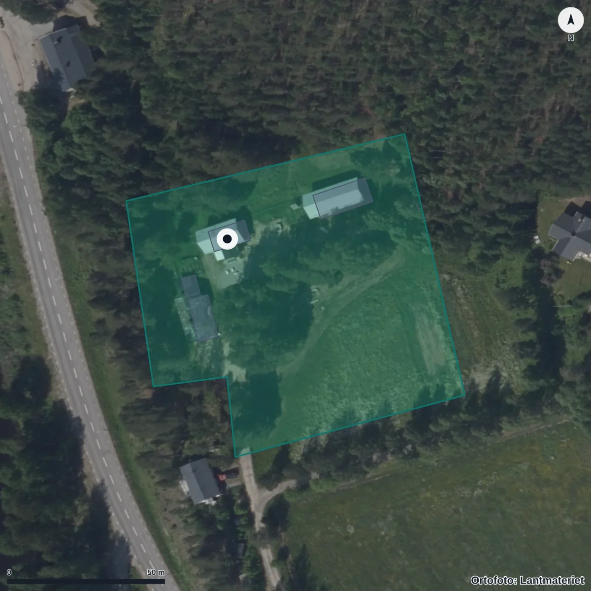 Aerial view of Tallbackkottarnas Förskola & Fritids, orthophoto from Lantmäteriet