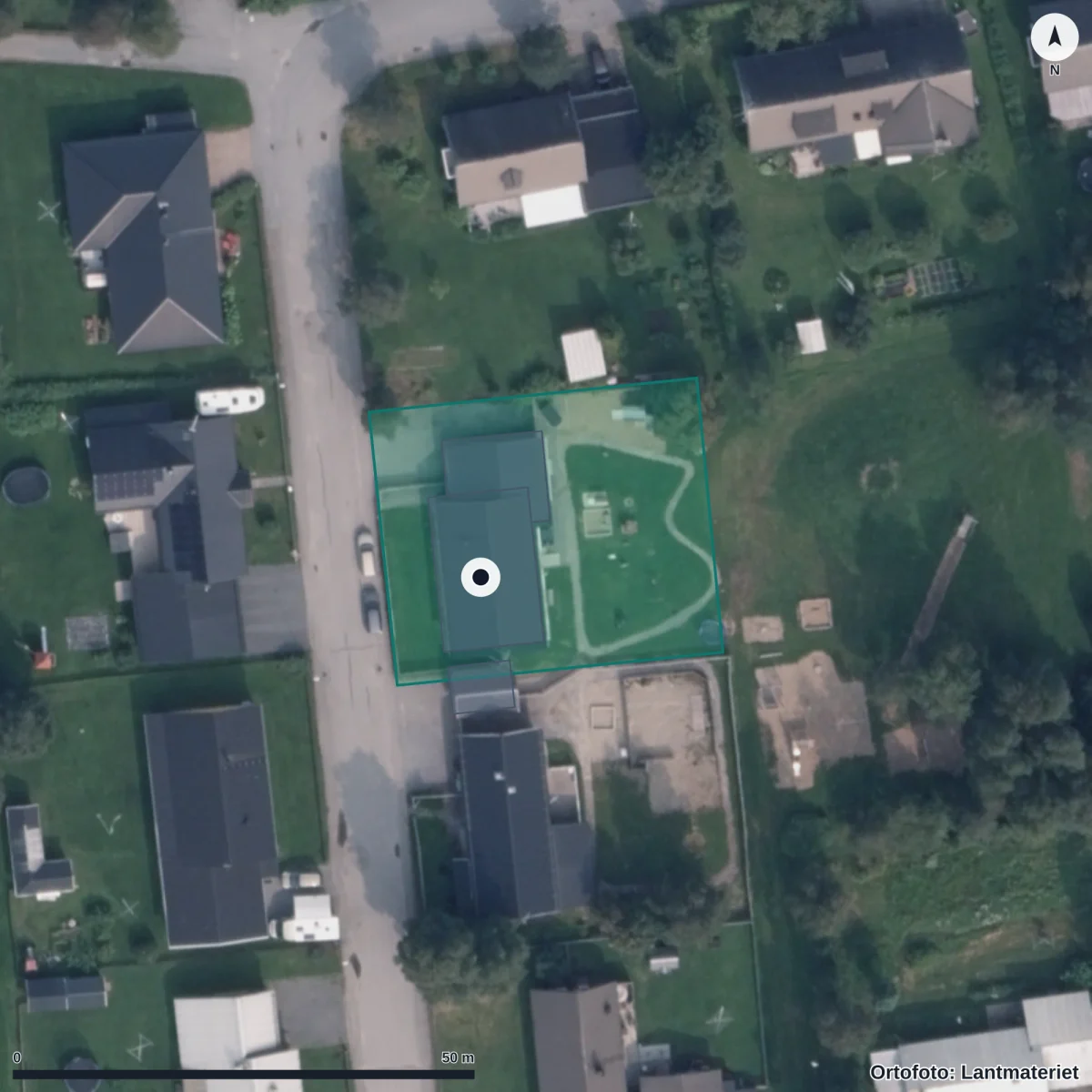 Aerial view of Personalkooperativet Holken, orthophoto from Lantmäteriet