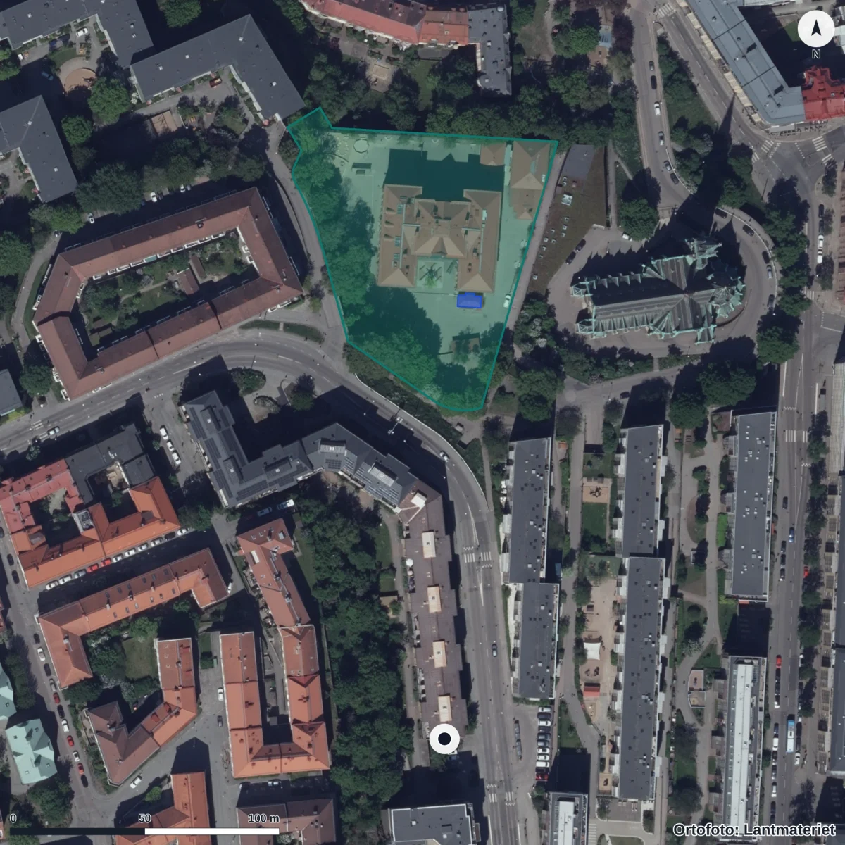 Aerial view of Små Vänner, orthophoto from Lantmäteriet