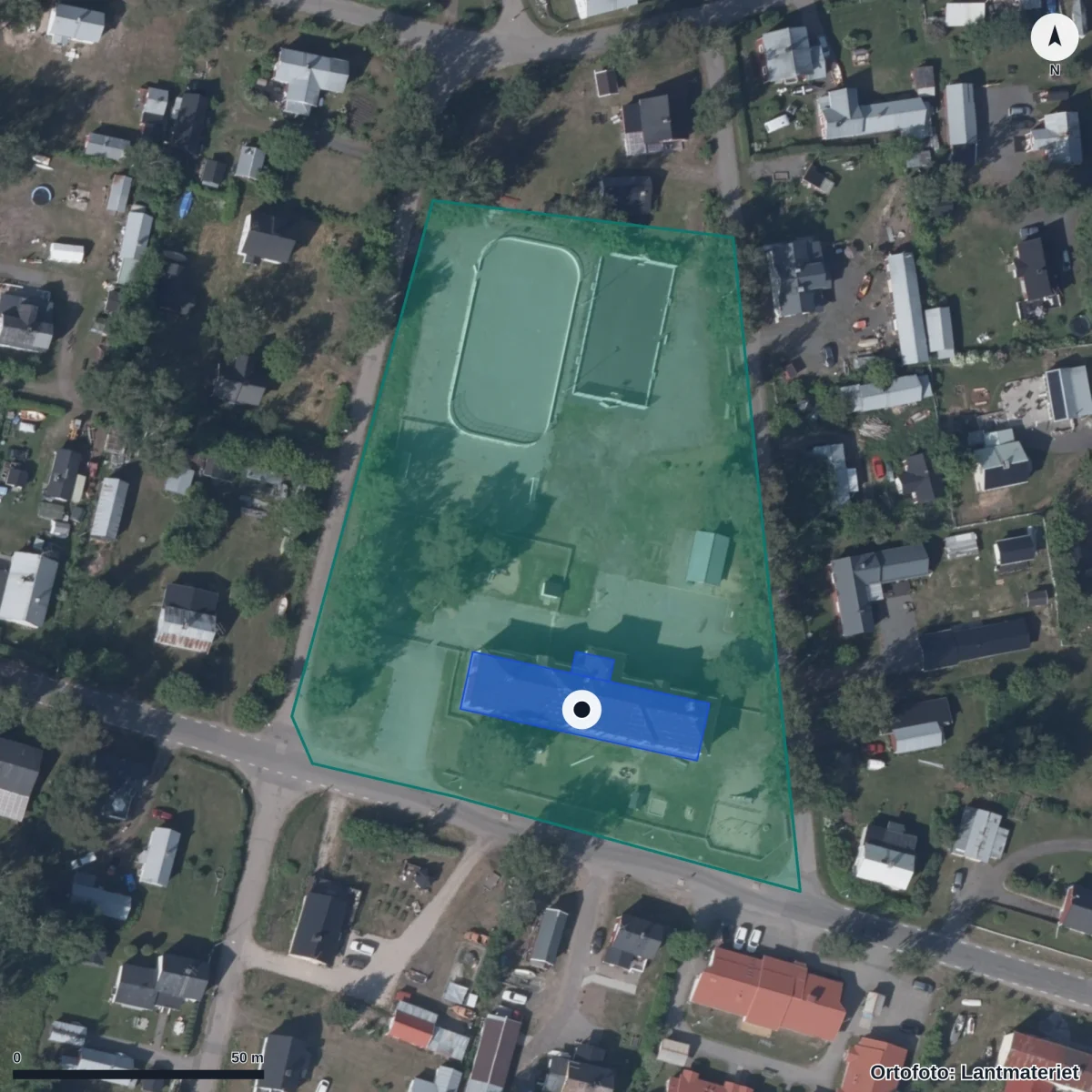 Flygbild över Seskarö, ortofoto från Lantmäteriet