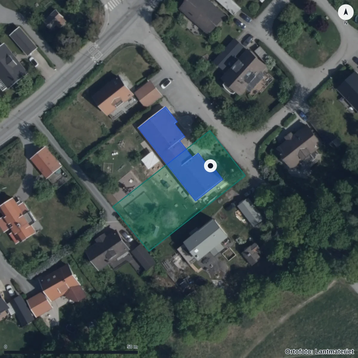 Aerial view of Hopp Och Skutt I Täby, orthophoto from Lantmäteriet