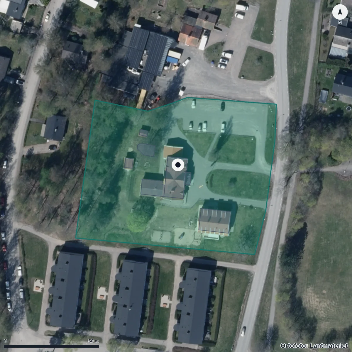 Aerial view of Kafjärdens Förskola AB, orthophoto from Lantmäteriet