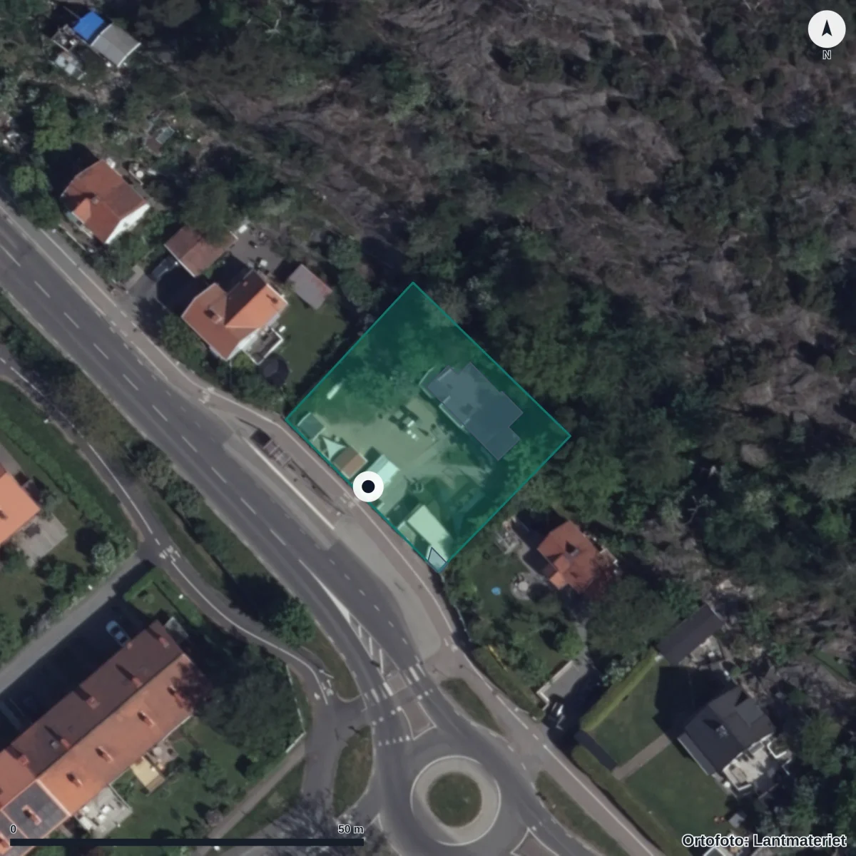 Aerial view of Föräldrakooperativet Vetekornet, orthophoto from Lantmäteriet