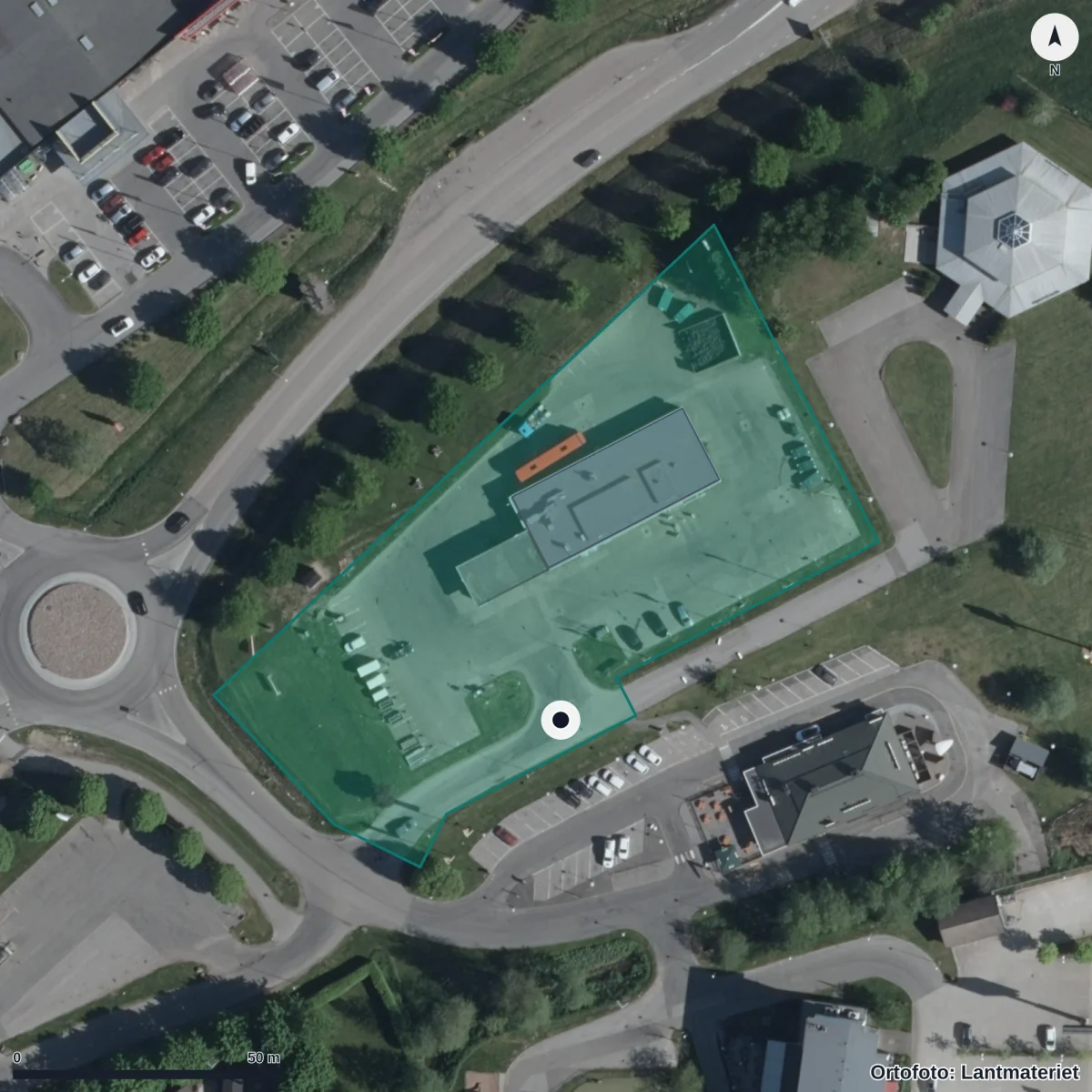 Aerial view of Knattehälsans Förskola AB, orthophoto from Lantmäteriet