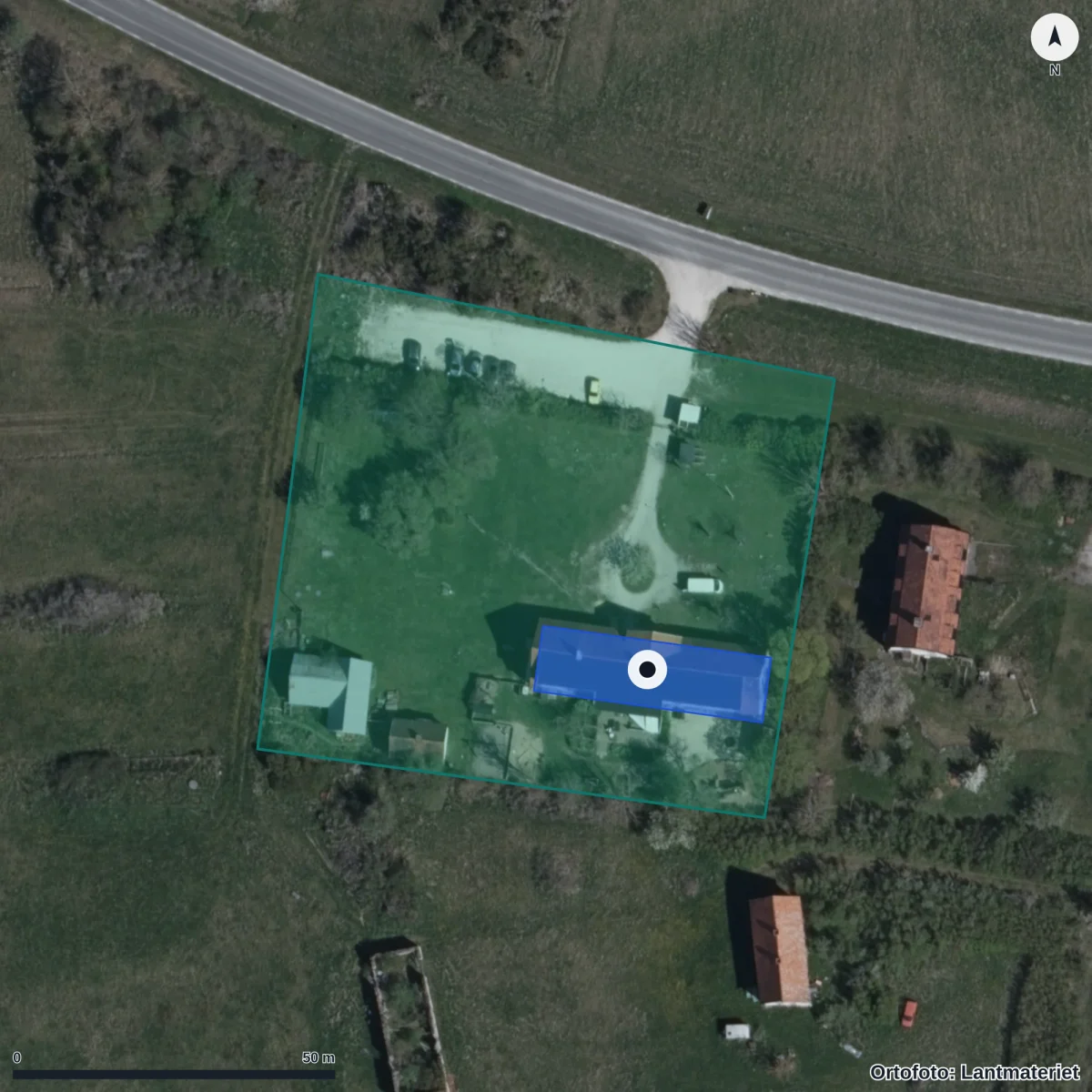 Aerial view of Hellvi Förskola Fristående, orthophoto from Lantmäteriet