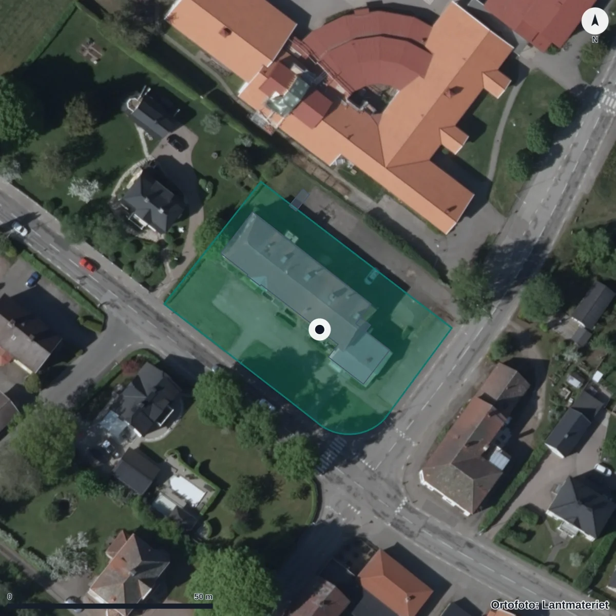 Aerial view of Förskolan Ving, orthophoto from Lantmäteriet