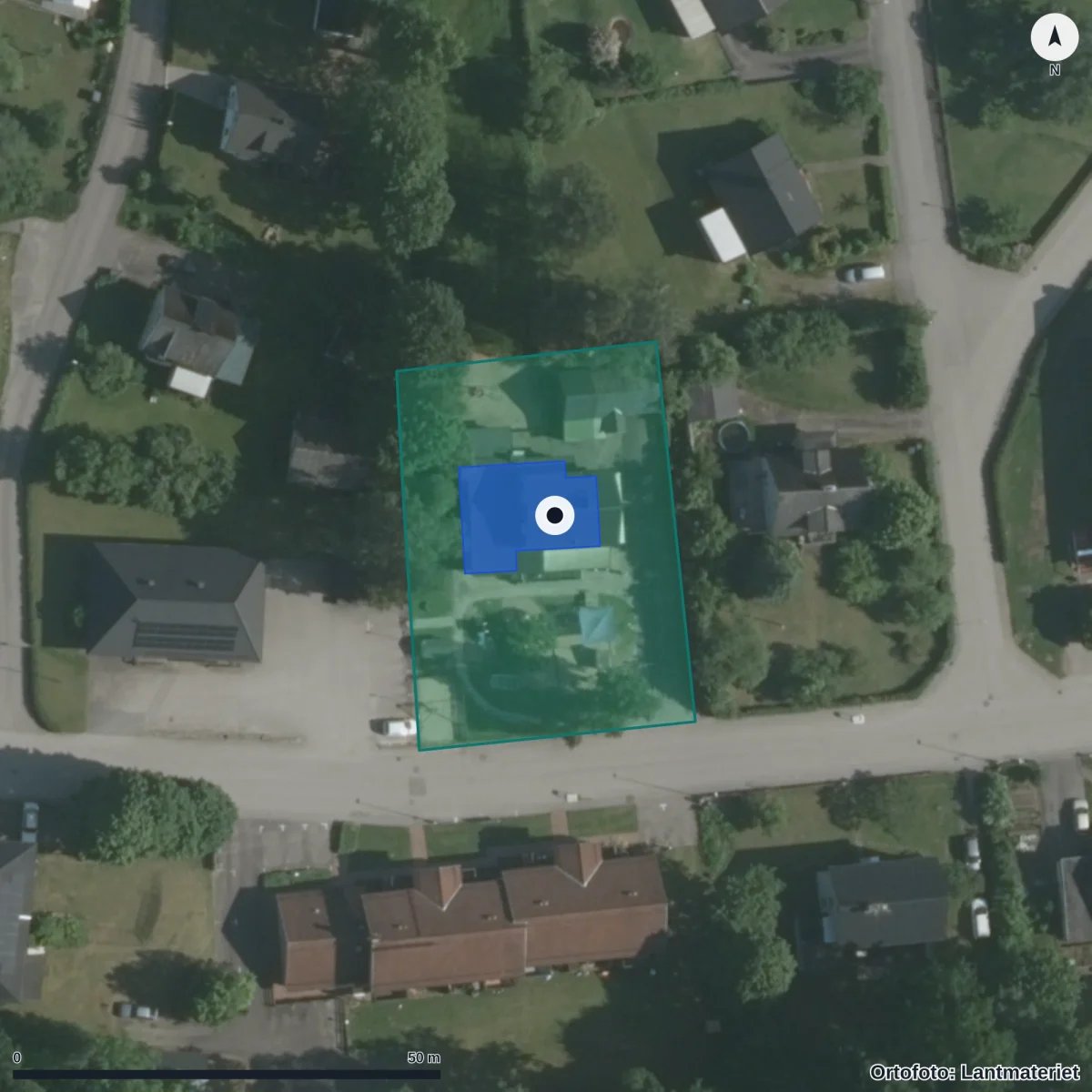 Aerial view of Föreningen Kungabarn, orthophoto from Lantmäteriet