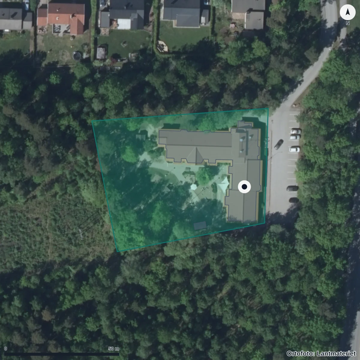 Flygbild över Sikelvingen, ortofoto från Lantmäteriet