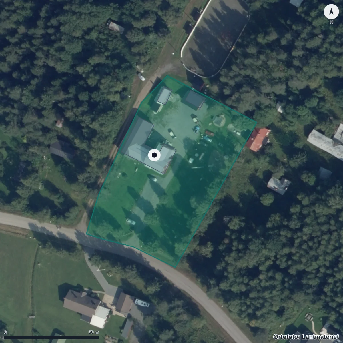 Aerial view of Skellefteå Friförskola Utflex AB, orthophoto from Lantmäteriet