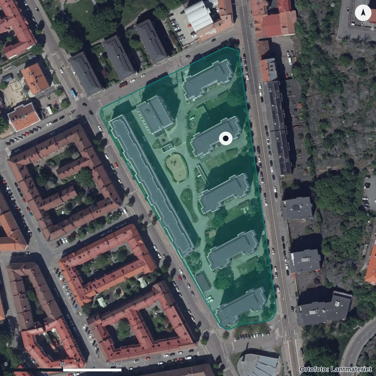Aerial view of Flotten, orthophoto from Lantmäteriet