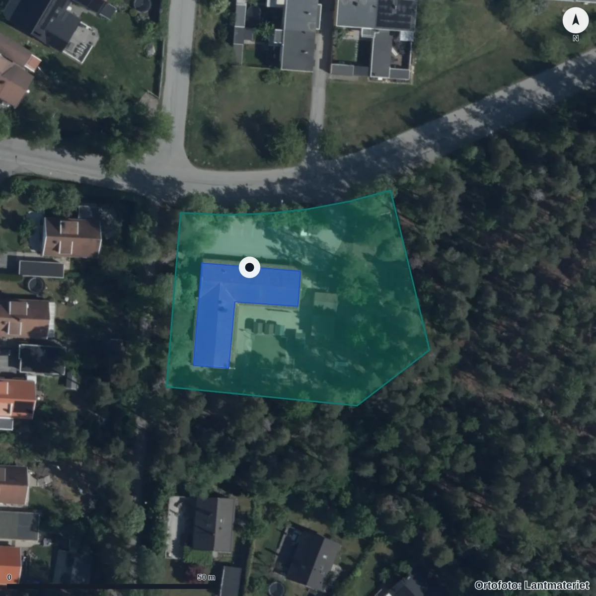 Aerial view of Frilufts Förskolor, Broby, orthophoto from Lantmäteriet