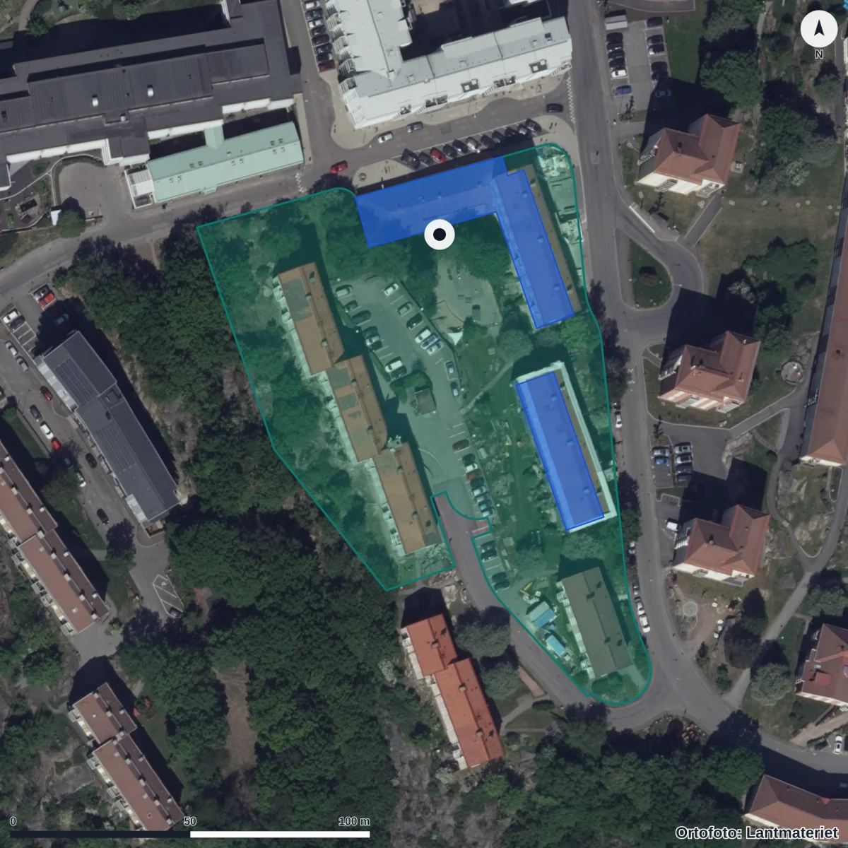 Aerial view of Con Brio, orthophoto from Lantmäteriet