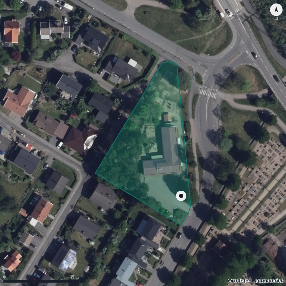 Aerial view of Personalkooperativet Guldkremlan, orthophoto from Lantmäteriet