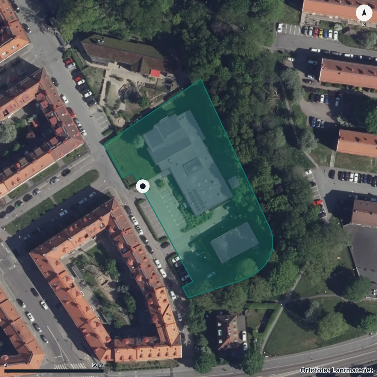 Flygbild över Götebojarna, ortofoto från Lantmäteriet