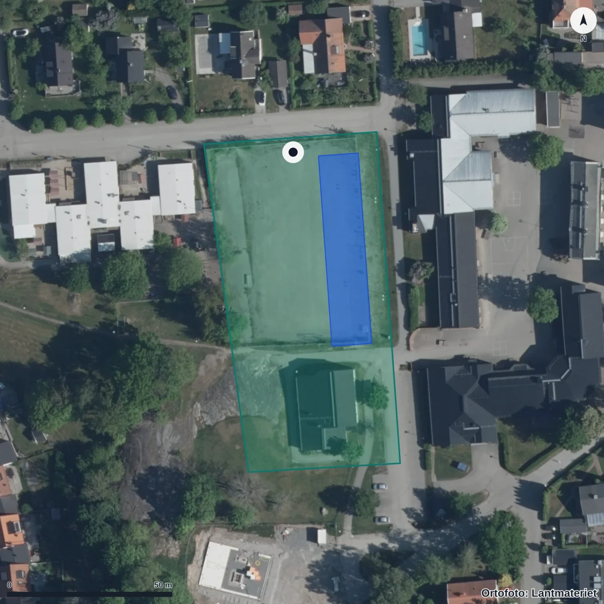 Aerial view of Frilufts Förskolor Gillbostubben, orthophoto from Lantmäteriet