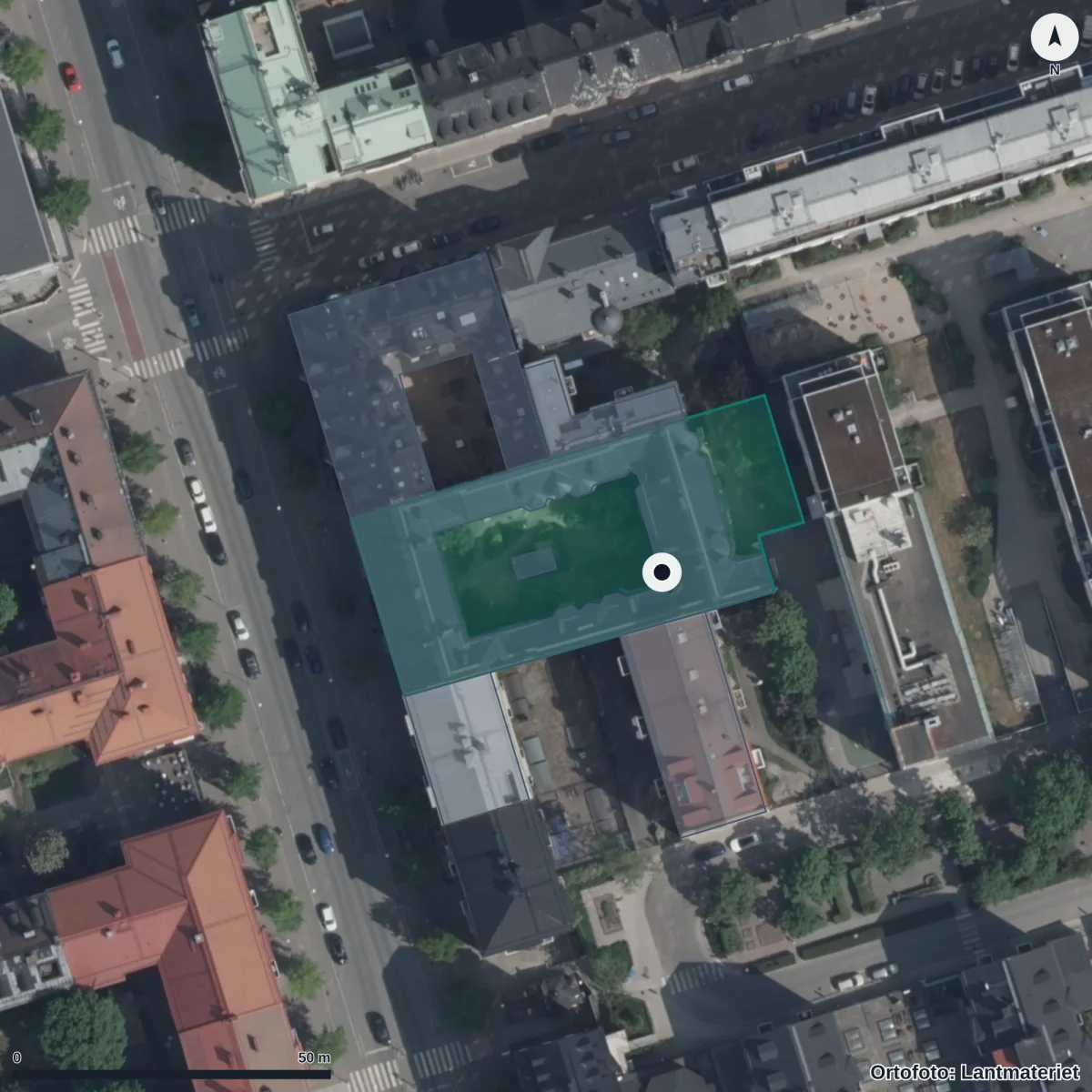 Flygbild över Föräldrakooperativet Vicke Vire, Förening, ortofoto från Lantmäteriet