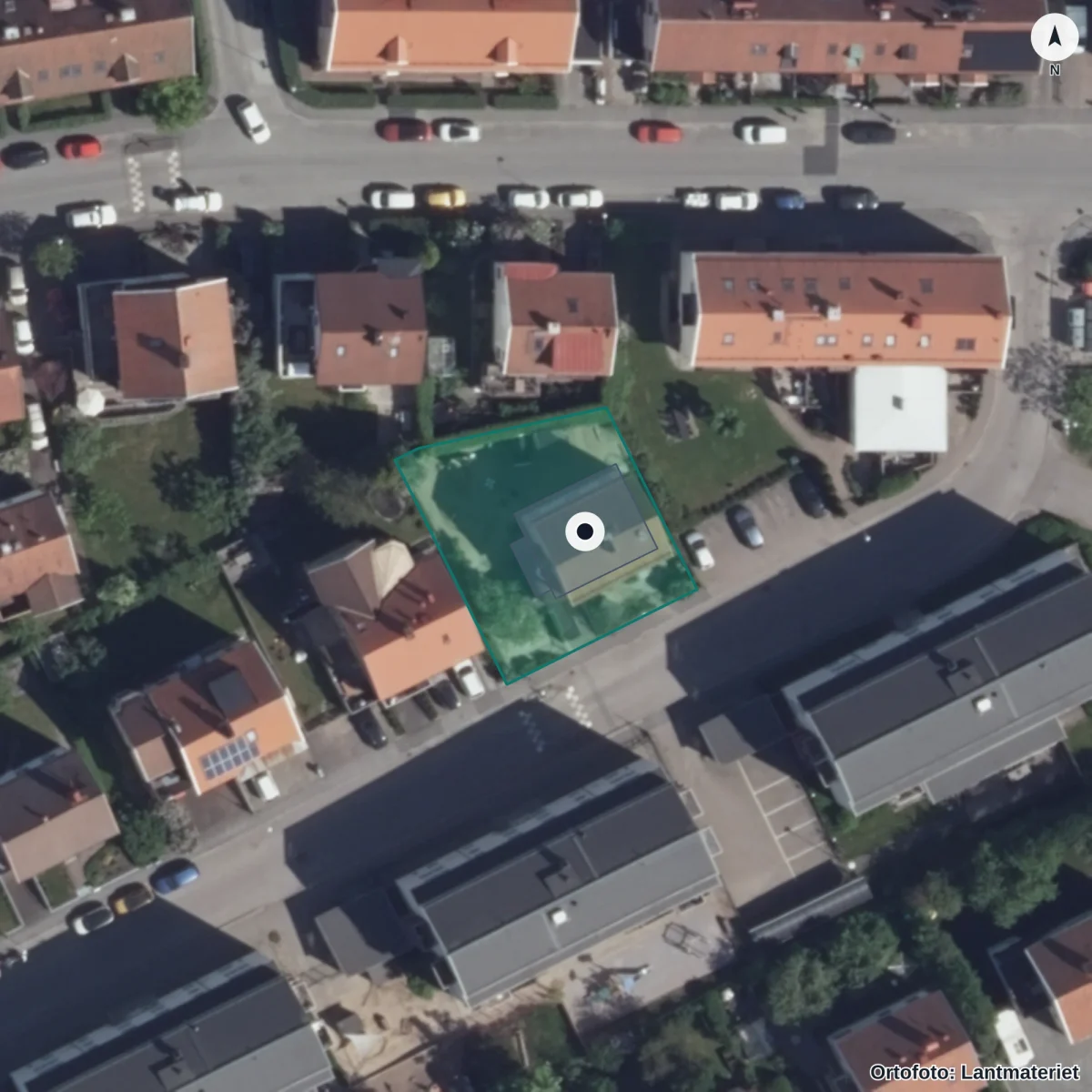 Flygbild över Draget, ortofoto från Lantmäteriet