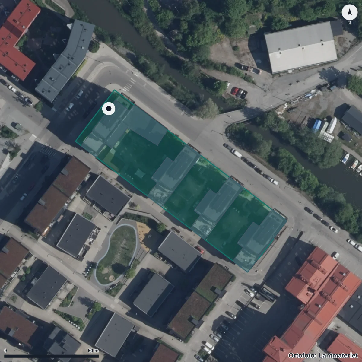 Aerial view of Förskolan I Ur Och Skur, Trollsländan, orthophoto from Lantmäteriet