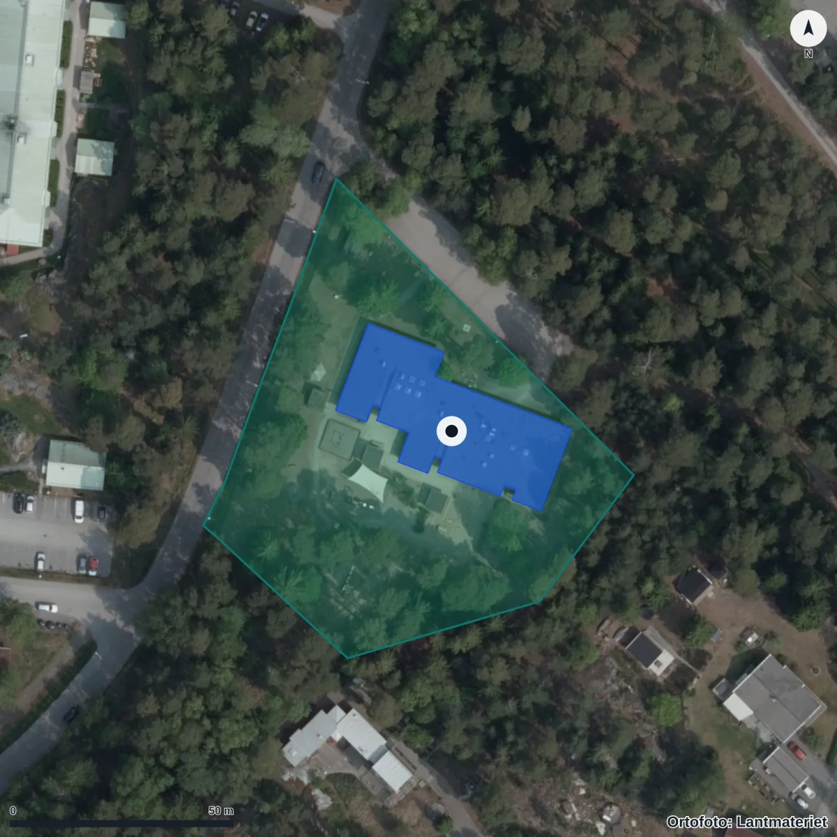 Aerial view of Talldungens Fsk, orthophoto from Lantmäteriet