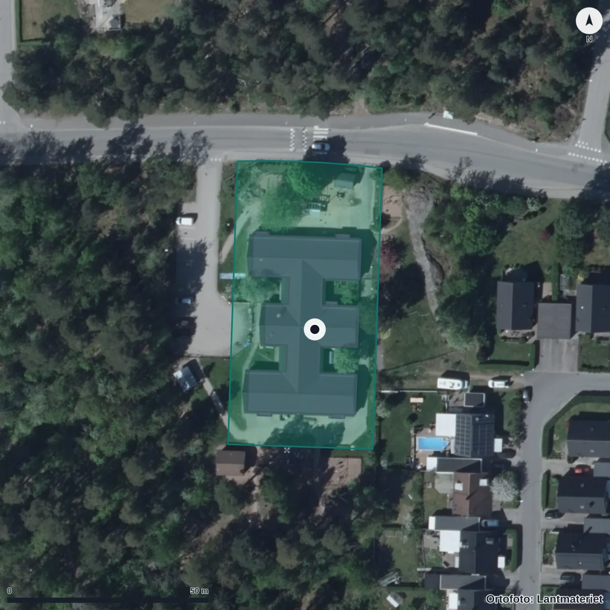 Aerial view of Flugsvampen, orthophoto from Lantmäteriet