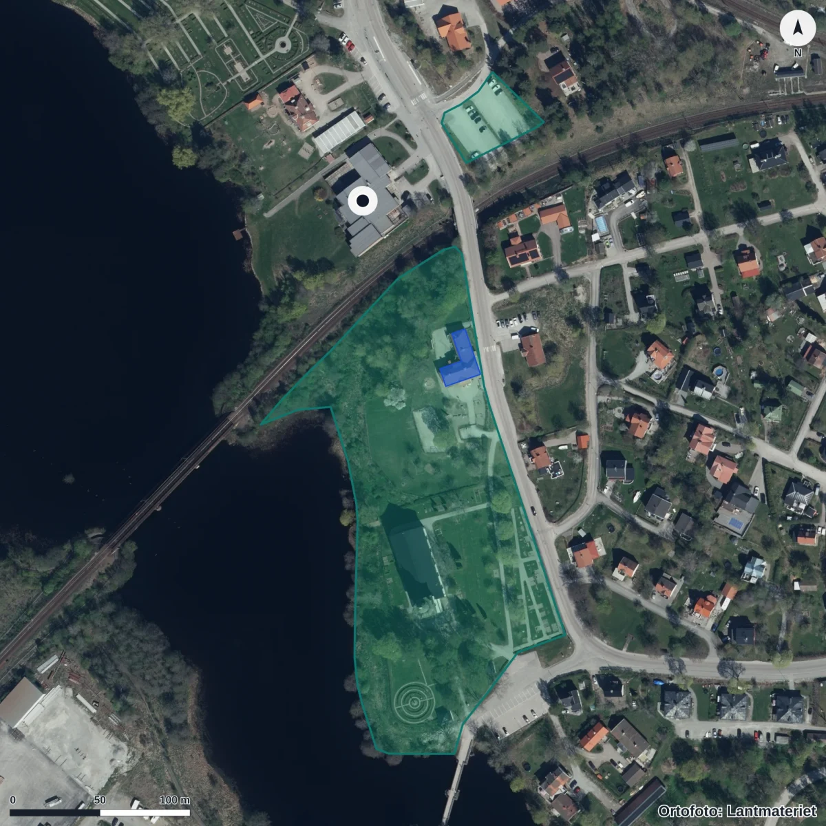 Aerial view of Förskolan Västanvinden, orthophoto from Lantmäteriet