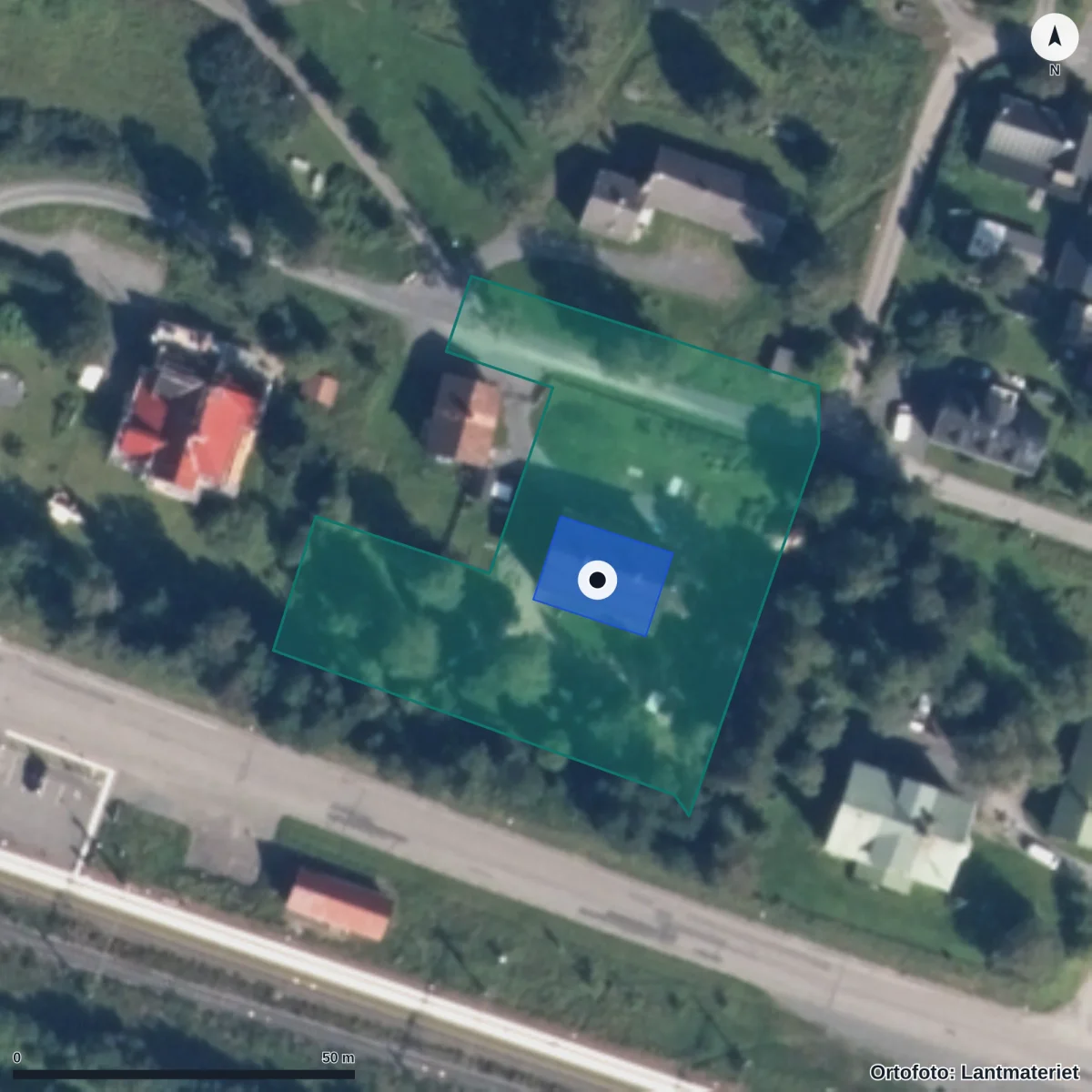 Aerial view of Föräldrakooperativet Gåvan, orthophoto from Lantmäteriet