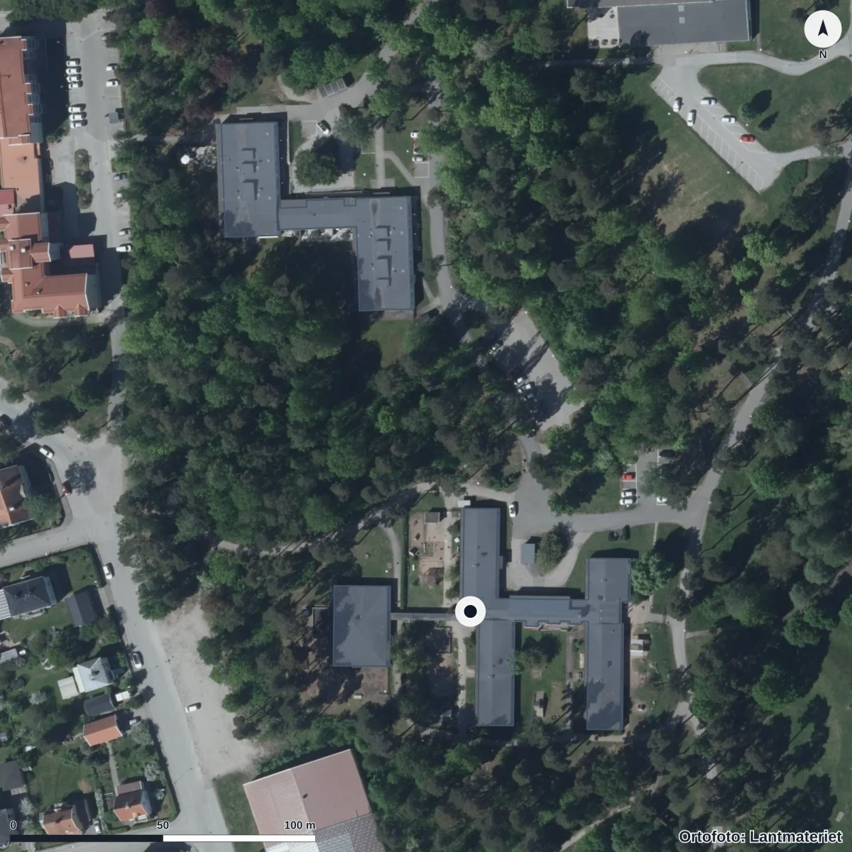Aerial view of Ljungdalen, orthophoto from Lantmäteriet