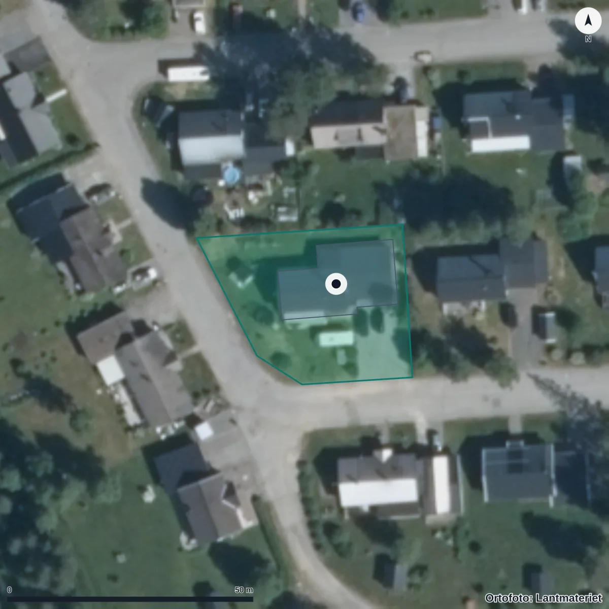 Aerial view of Örnboet AB, orthophoto from Lantmäteriet