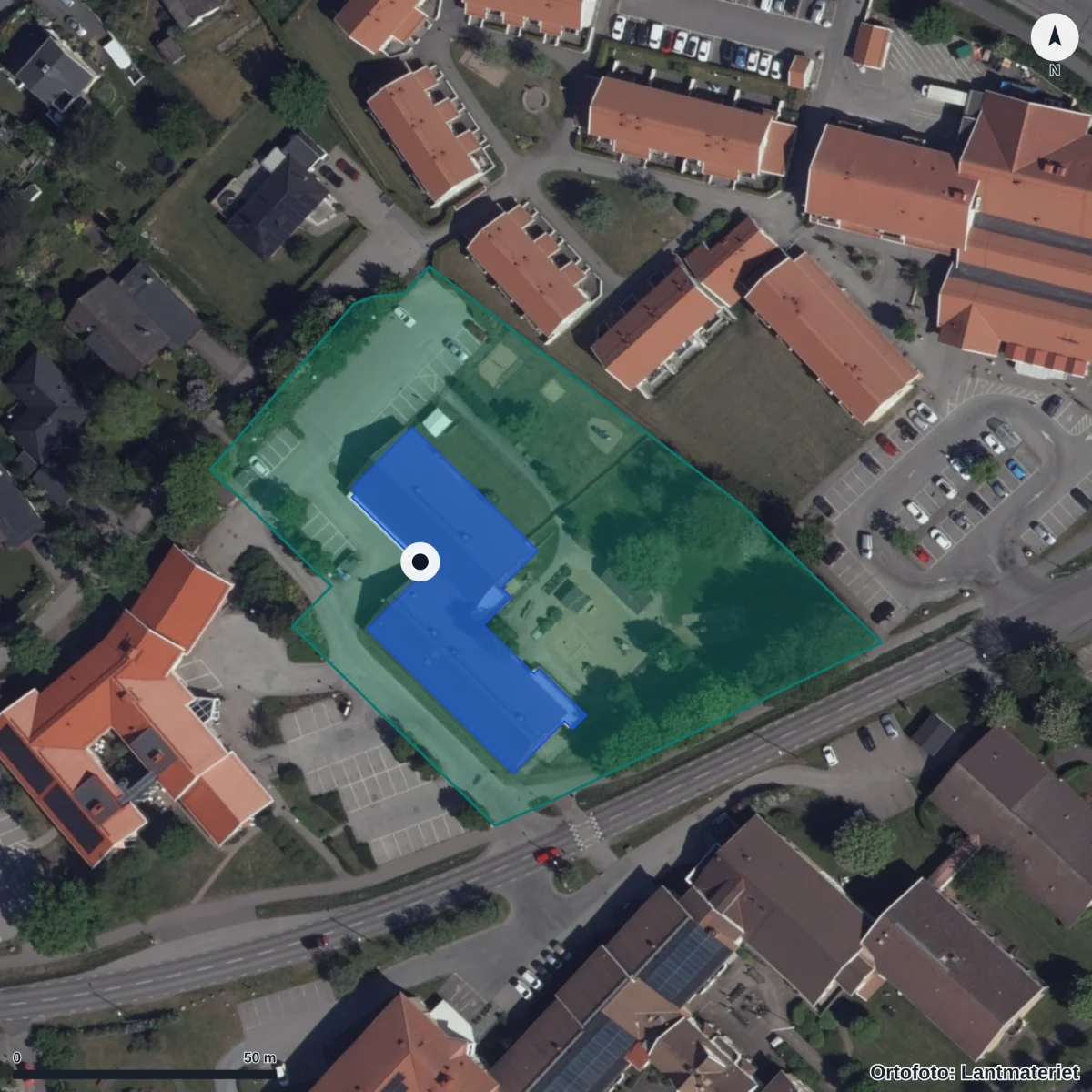 Aerial view of Personalkooperativet Hagen, orthophoto from Lantmäteriet